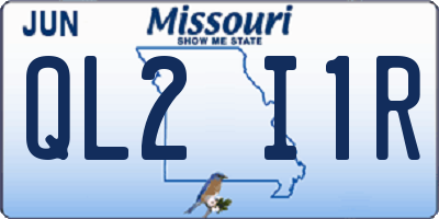 MO license plate QL2I1R