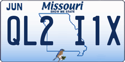 MO license plate QL2I1X