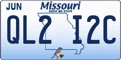 MO license plate QL2I2C