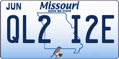 MO license plate QL2I2E