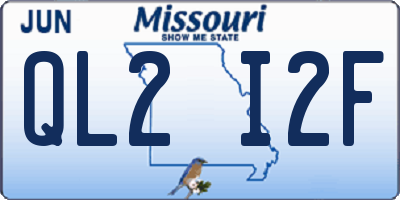 MO license plate QL2I2F