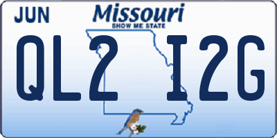 MO license plate QL2I2G