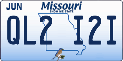 MO license plate QL2I2I