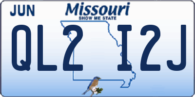 MO license plate QL2I2J