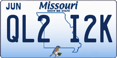 MO license plate QL2I2K