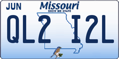 MO license plate QL2I2L