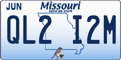 MO license plate QL2I2M