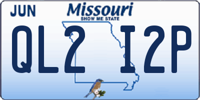 MO license plate QL2I2P