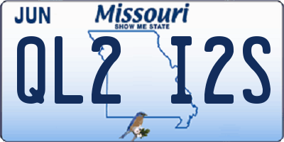 MO license plate QL2I2S