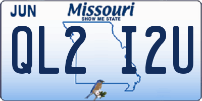 MO license plate QL2I2U