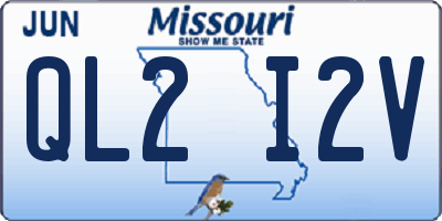 MO license plate QL2I2V