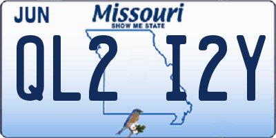 MO license plate QL2I2Y