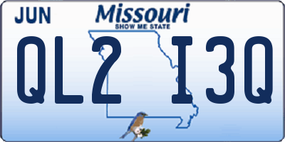 MO license plate QL2I3Q