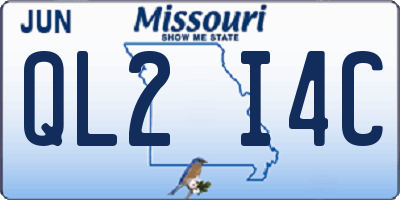 MO license plate QL2I4C