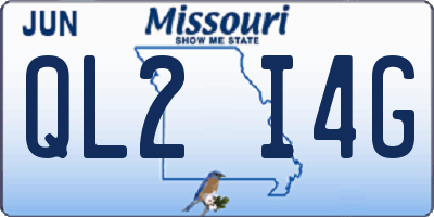MO license plate QL2I4G