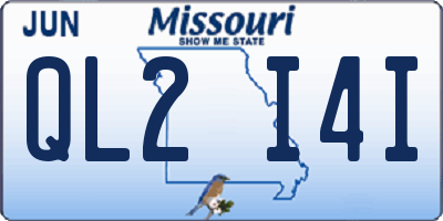 MO license plate QL2I4I