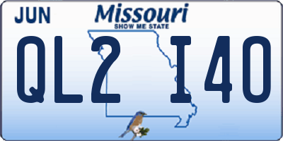 MO license plate QL2I4O