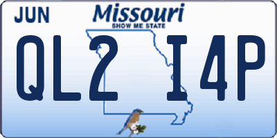 MO license plate QL2I4P