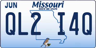 MO license plate QL2I4Q