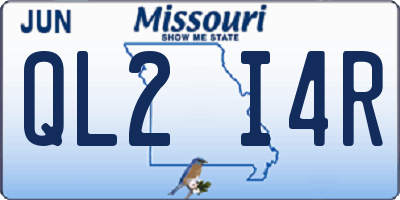 MO license plate QL2I4R