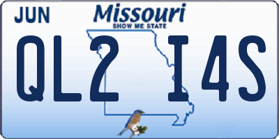 MO license plate QL2I4S