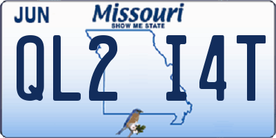 MO license plate QL2I4T