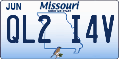 MO license plate QL2I4V