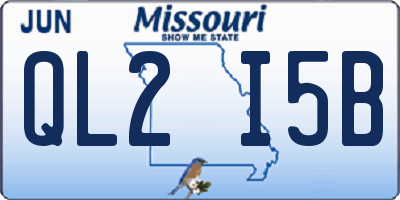MO license plate QL2I5B