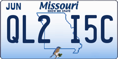 MO license plate QL2I5C