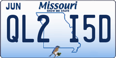 MO license plate QL2I5D