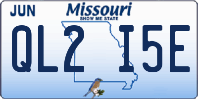 MO license plate QL2I5E