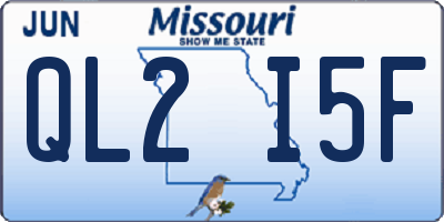 MO license plate QL2I5F