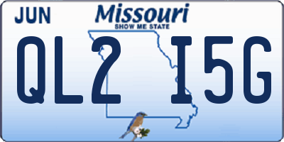 MO license plate QL2I5G