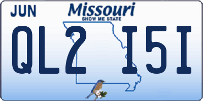 MO license plate QL2I5I