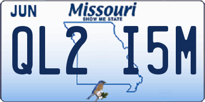 MO license plate QL2I5M