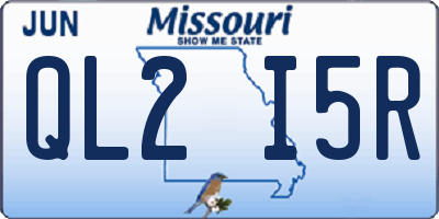 MO license plate QL2I5R
