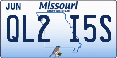 MO license plate QL2I5S