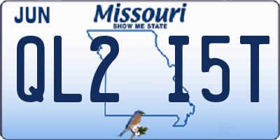MO license plate QL2I5T
