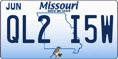 MO license plate QL2I5W