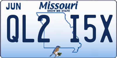 MO license plate QL2I5X