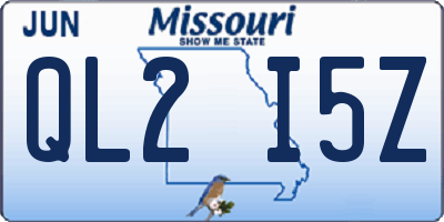 MO license plate QL2I5Z