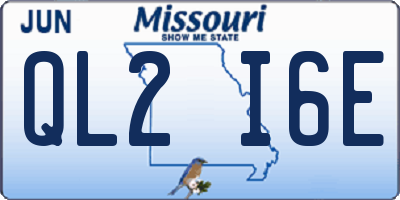 MO license plate QL2I6E