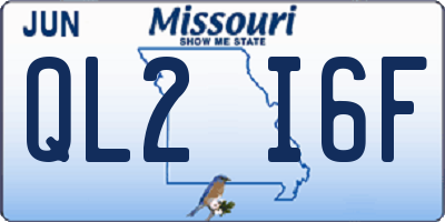 MO license plate QL2I6F