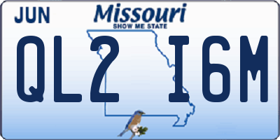 MO license plate QL2I6M