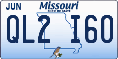 MO license plate QL2I6O