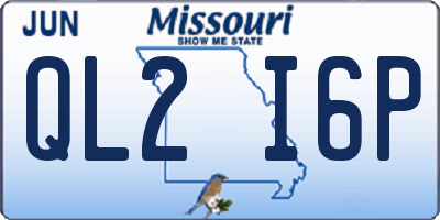 MO license plate QL2I6P