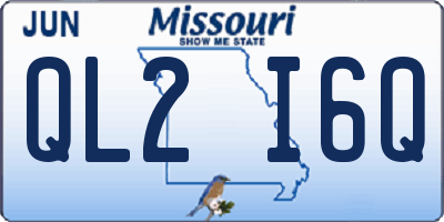 MO license plate QL2I6Q