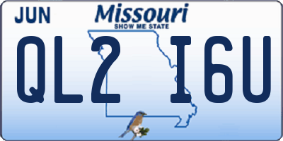 MO license plate QL2I6U