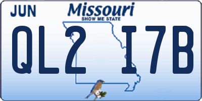 MO license plate QL2I7B