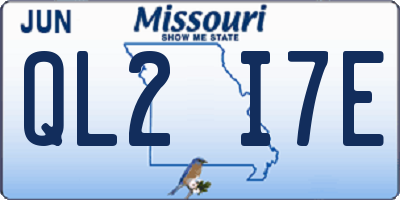 MO license plate QL2I7E